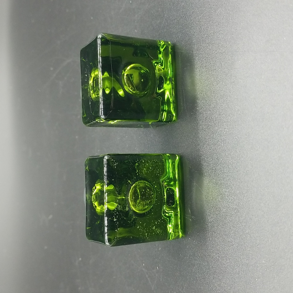 Pottery Barn Green & Orange Square Cube Monterey Salt & Pepper Shaker Sets - Picture 6 of 12